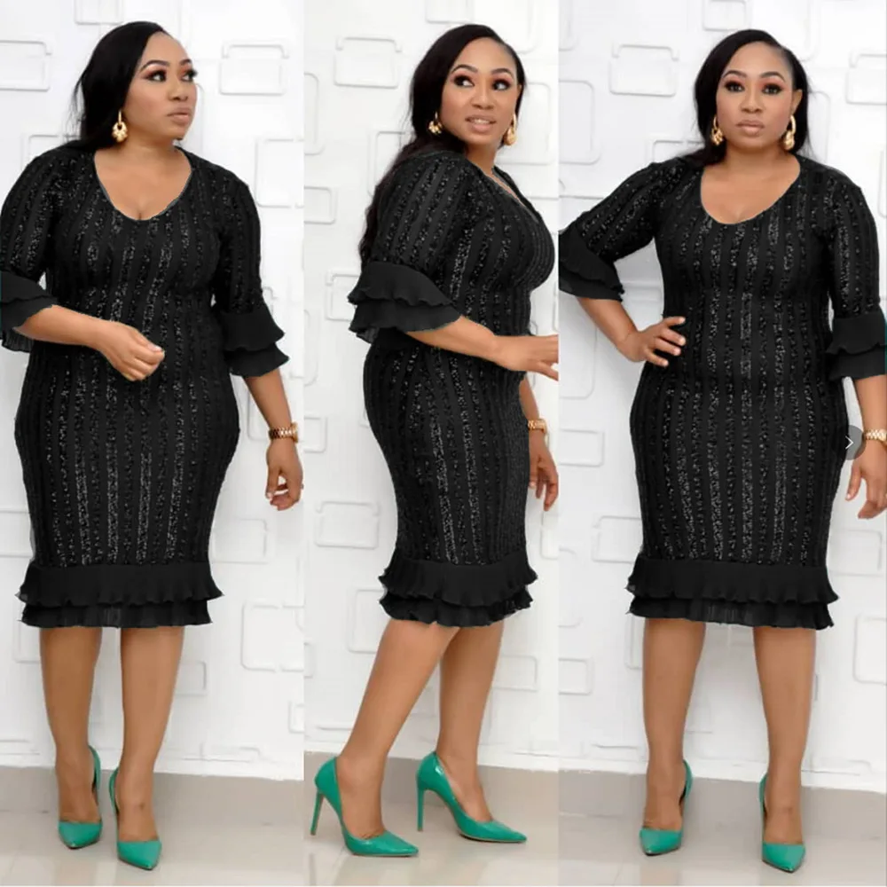 Африканский дизайн блестки шифоновая абайя плиссированные Дашики Платье