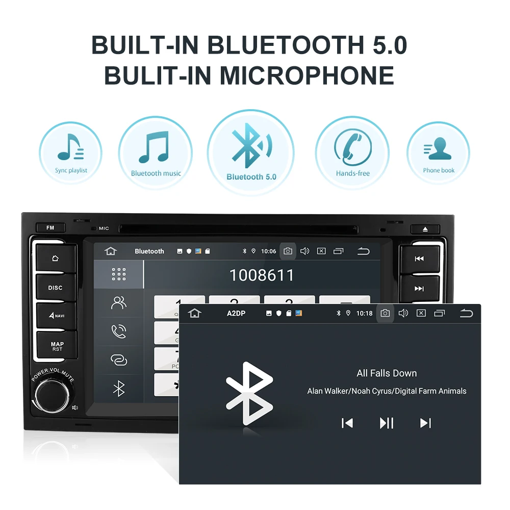 Автомагнитола Isudar 2 Din Android 11 для VW/Volkswagen/Touareg Canbus автомобильный мультимедийный