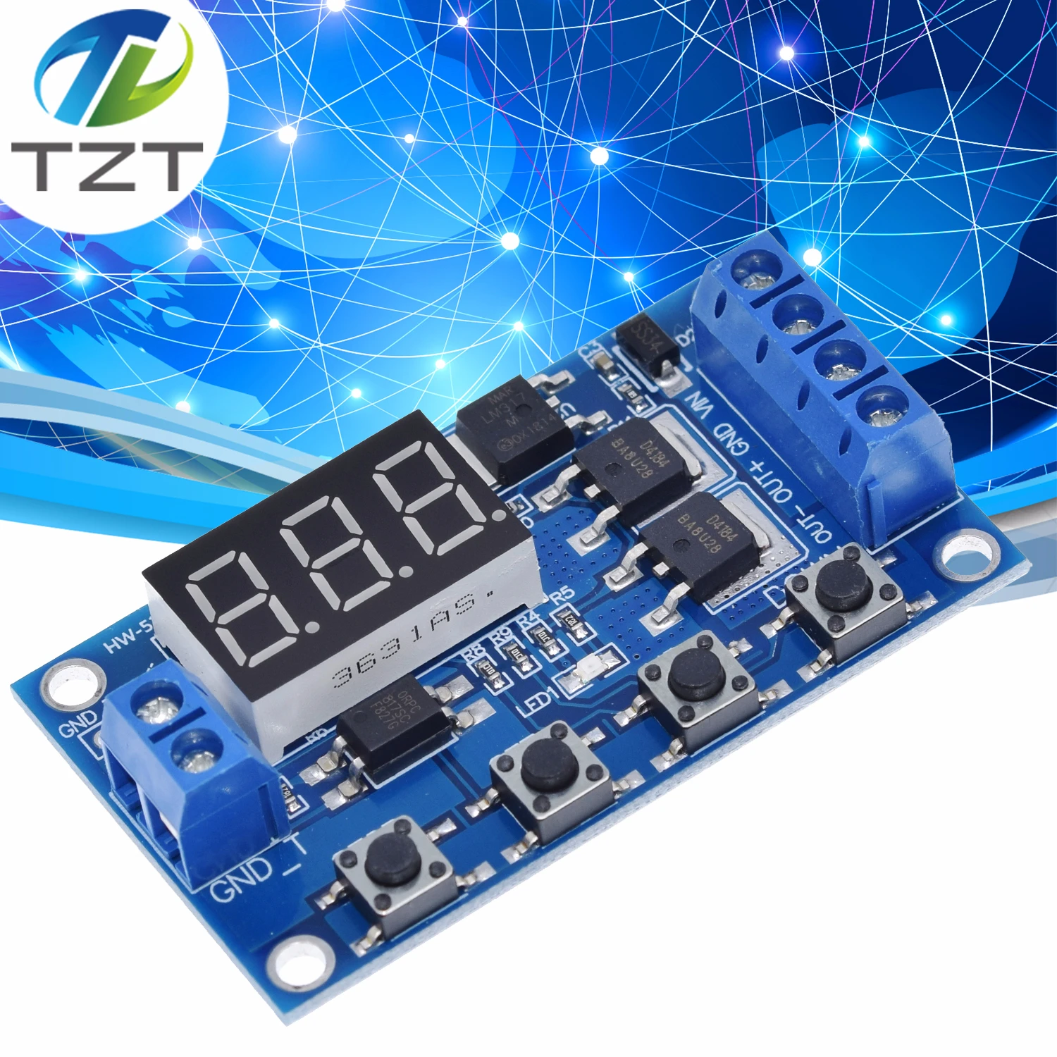 Завеса DC 12V 24V двойной МОП светодиодный цифровой реле задержки времени цикл