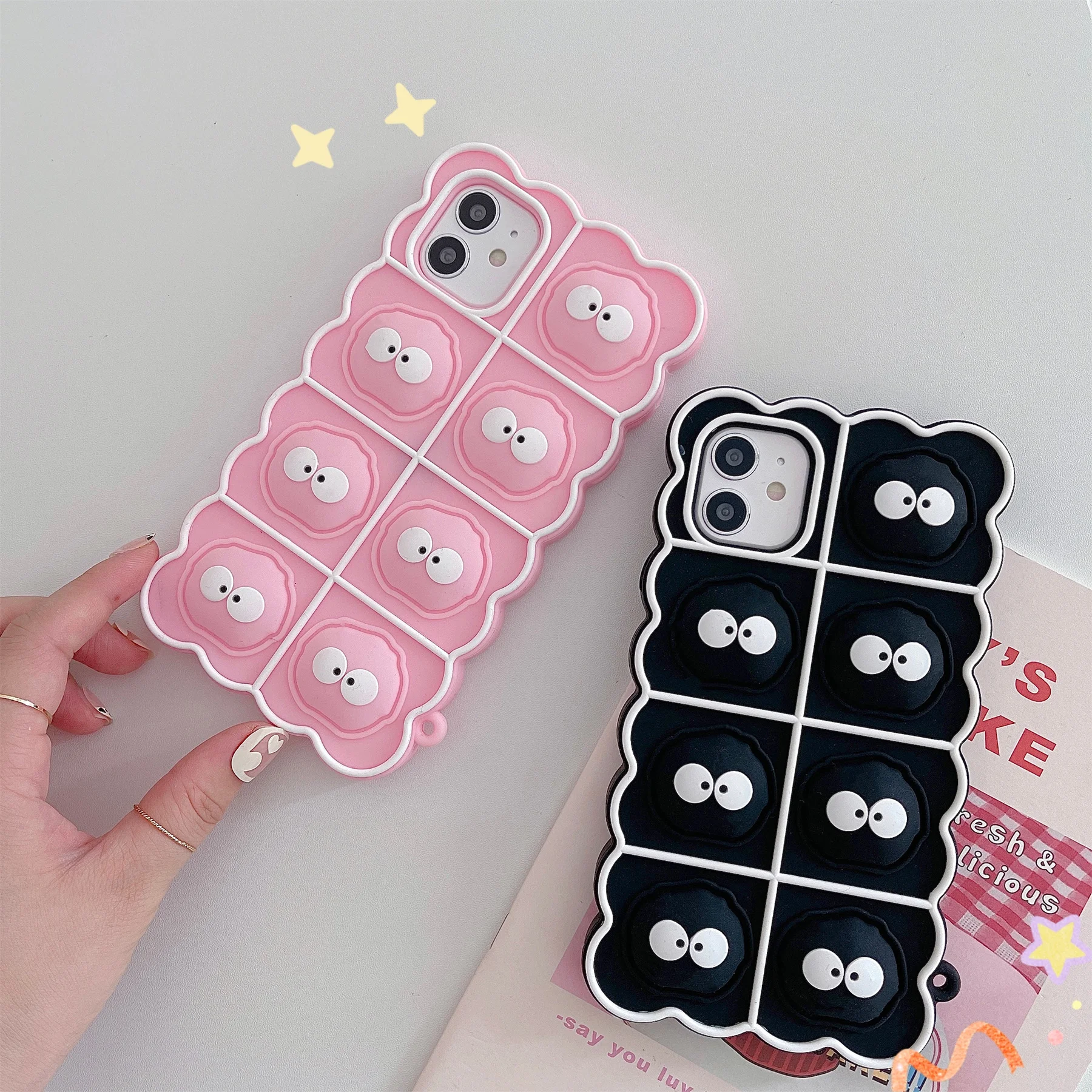 

Japan Anime Cartoon Briquettes Silicone Phone Case For iPhone 11 12 13 Pro MAX X XS XR SE 6 7 8 Plus Soft Shockproof Back Cover