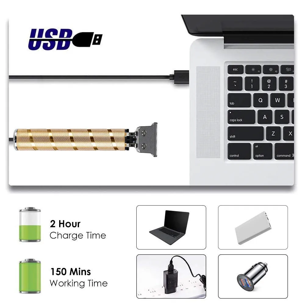 2021 Hair Clippers for Men Trimmer Cordless Electric Pro Li T-Outliner Cutting Barber Shaver Gold Black 0mm Baldheaded | Бытовая