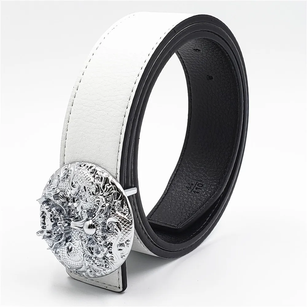 Мужской ремень из натуральной кожи с пряжкой в виде тигра дракона пояс для брюк