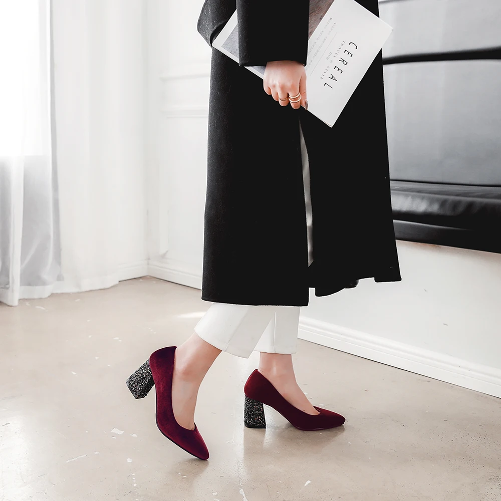 Женские свадебные туфли лаконичные красные ботинки винного цвета женские