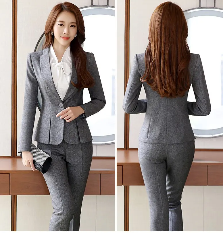 Женский комплект из блейзера и брюк официальная одежда деловой офисный брючный