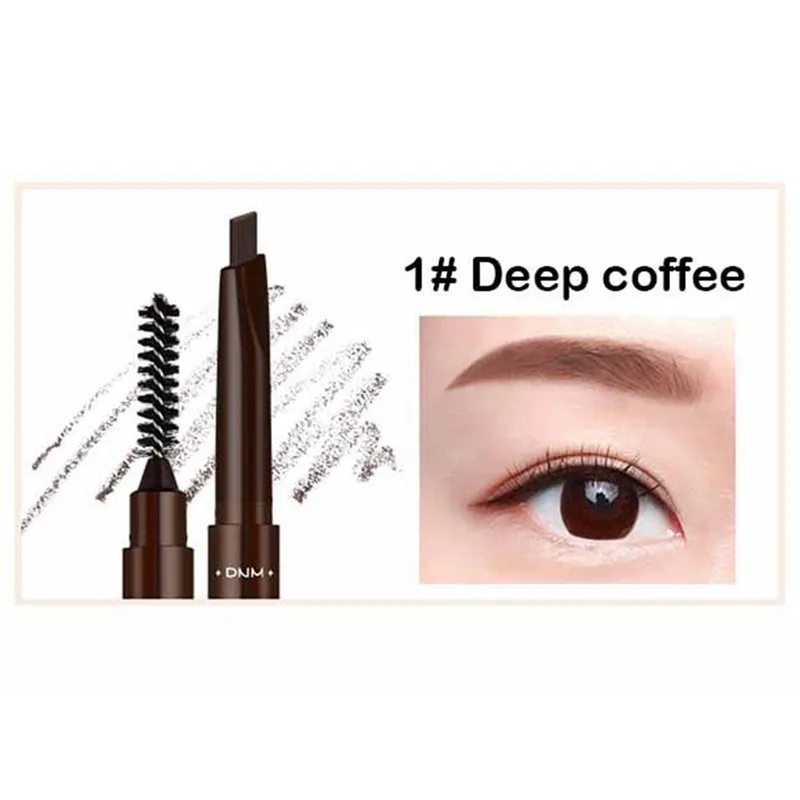

Dnm 7 Colors Double Head Automatic Rotating Eyebrow Pencil Squeeze Refill Waterproof Brush Brown Black Eye brow Tattoo Pen