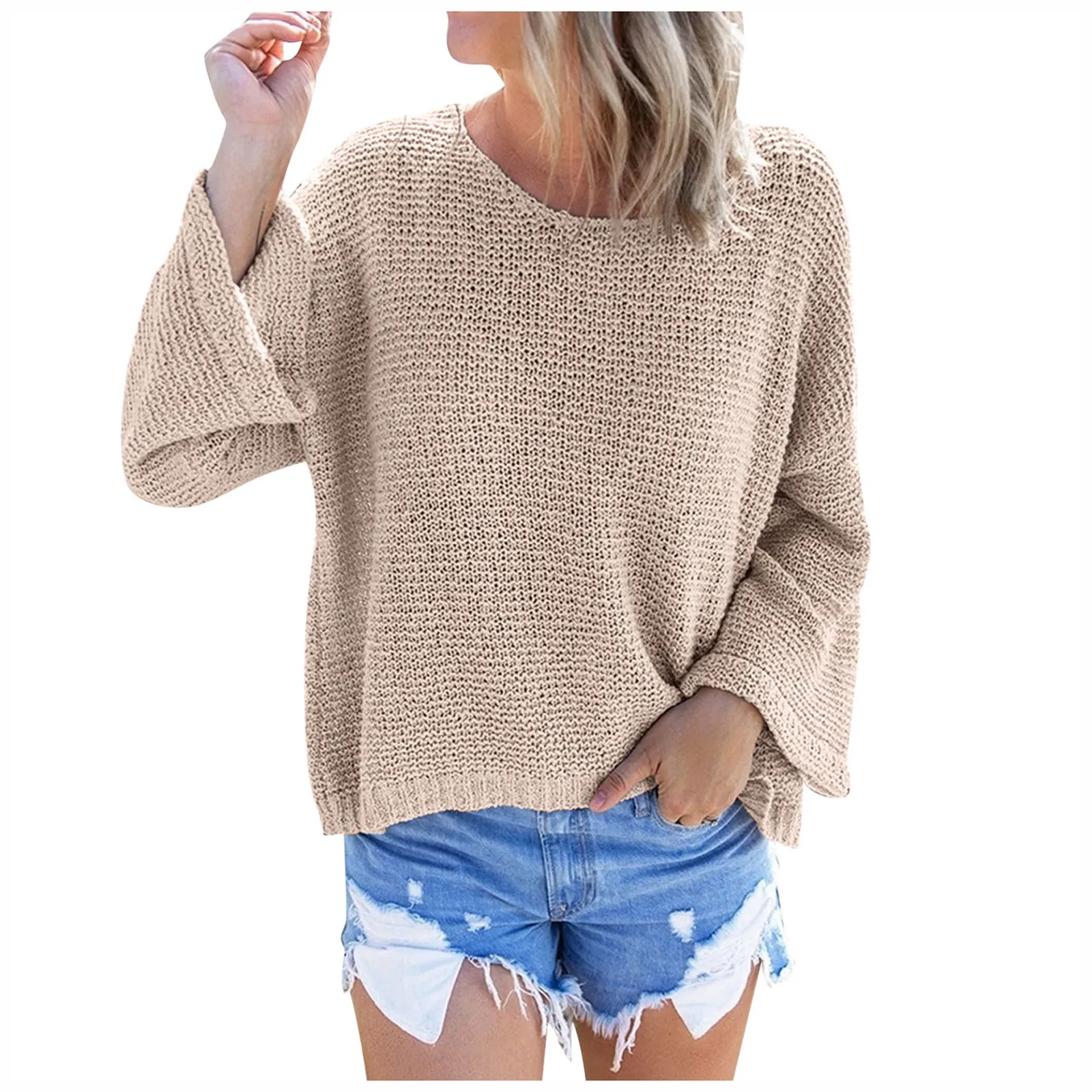 

Wfemale Топы 2021 пуговицы рукав летучая мышь свободный объемный вязаный пуловер свитер джемпер Топы однотонный Кардиган Женский оптовая продаж...