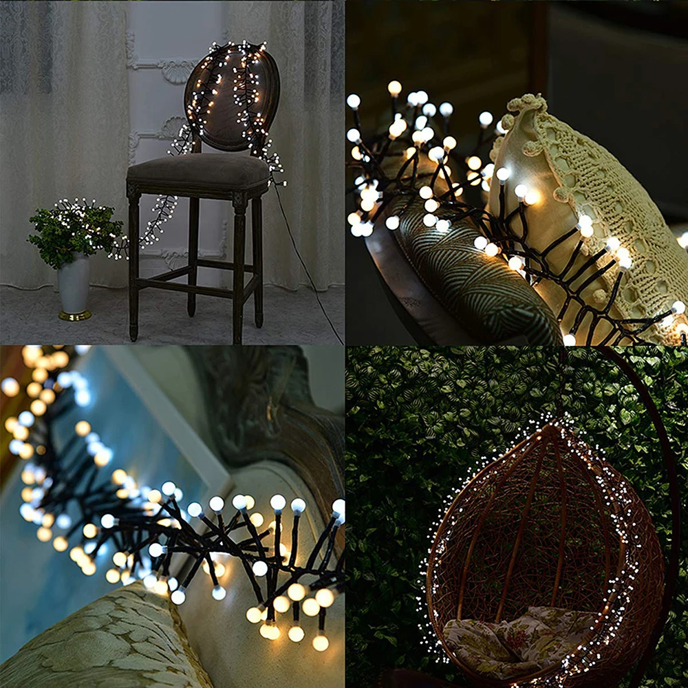 

LED Globe String Lights 10ft/3M 400 LED Ball Firecracker Fairy Lights 8 Modes Waterproof for Christmas Holiday Wedding Party