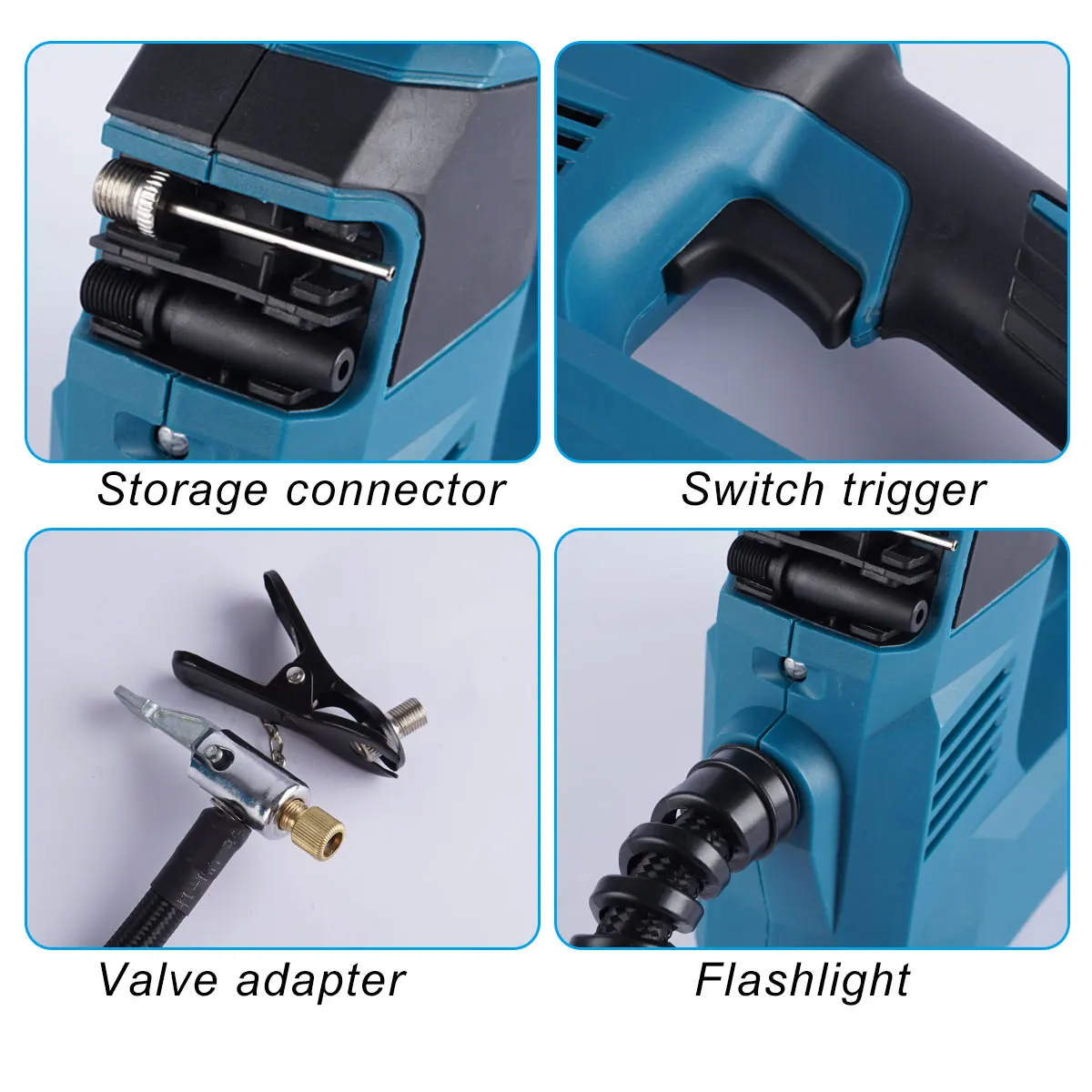 Беспроводной надувной насос высокого давления с цифровым дисплеем портативный