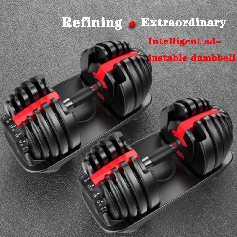 

New Arrival Adjustable 40kg Fitness Dumbbell Home Gym Weightlifting Set Hand Weight Men's Fitness Equipment Pesas Rusas