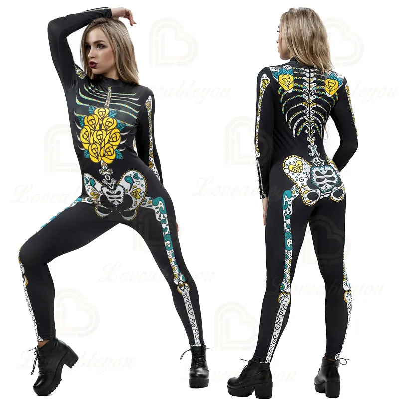 Новинка 2020 страшные костюмы для косплея со скелетом и призраком женщин