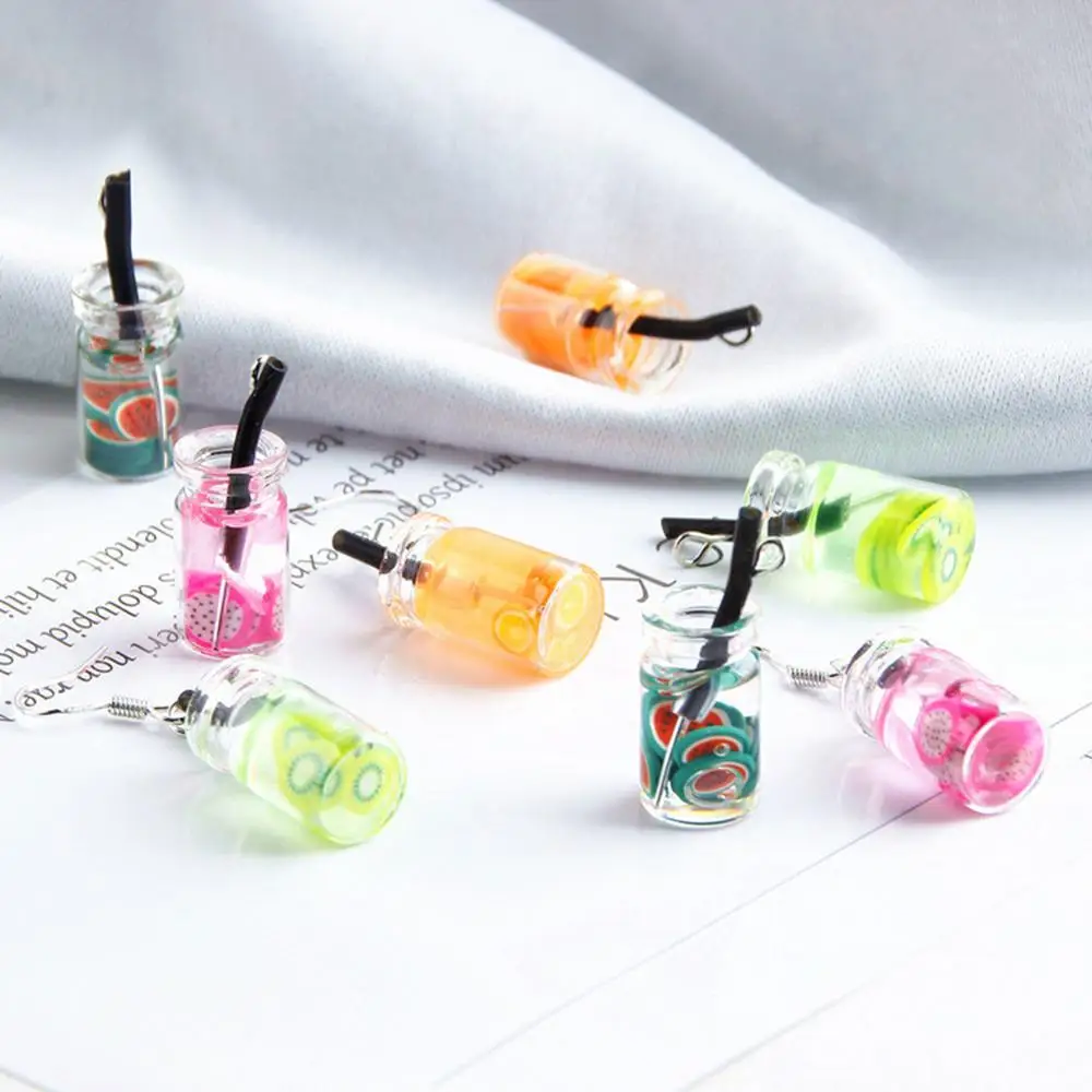 1 шт. блестящие сбоку Женская мода ювелирный бренд фруктового сока чашка висячие