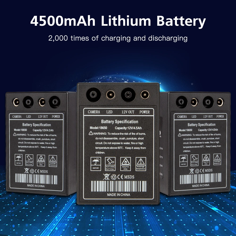 Купить Сменная литиевая батарея 12 В 4500 мАч для подводной рыболовной камеры