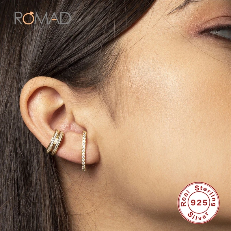 Женские серьги-гвоздики из серебра 925 пробы с фианитом | Украшения и аксессуары