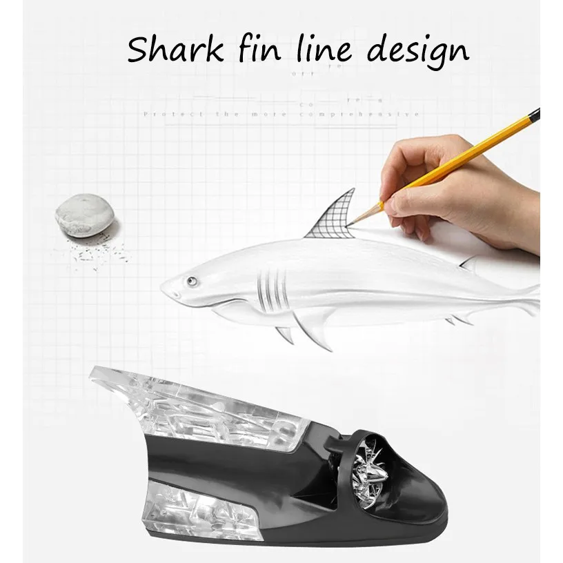 Car Vehicle Wind Power LED Beam Shark Fin Roof Antenna Safety Warning Light Universal | Автомобили и мотоциклы