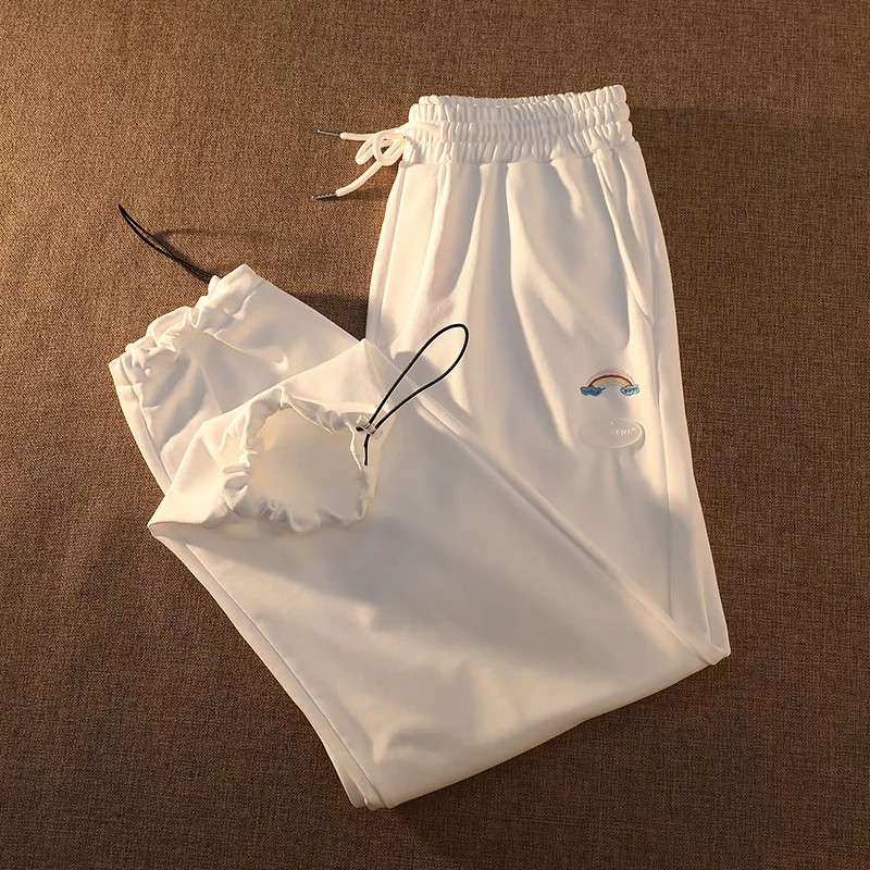 

Pants Women's Spring Autumn Thin Trendy Idle Style Loose Tappered Sports Casual Ankle-length Sweatpants Summer Rac