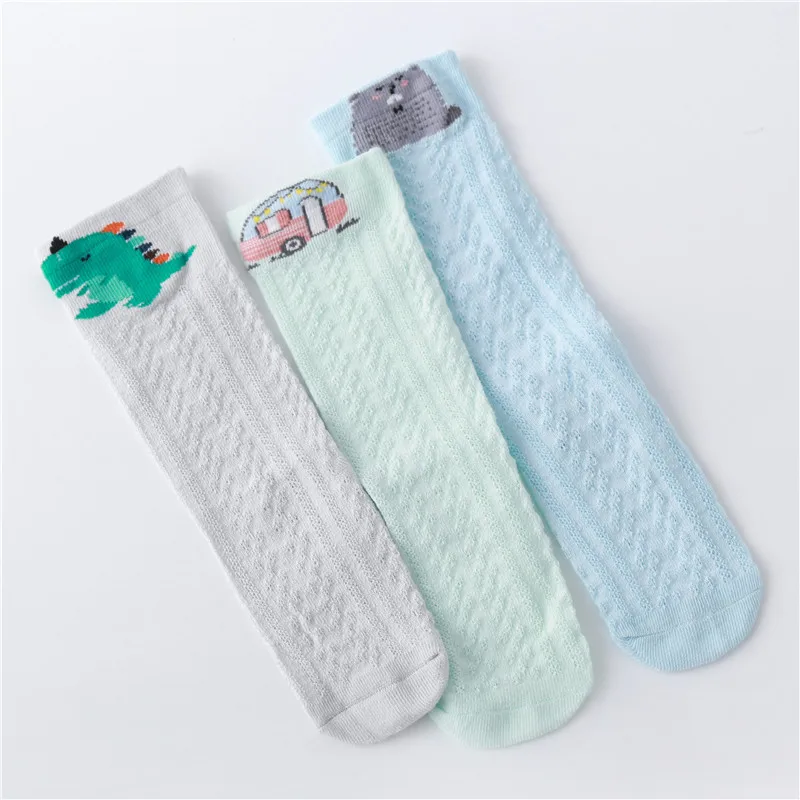 Детские носки хлопковые Модные дышащие длинные сетчатые для мальчиков и девочек