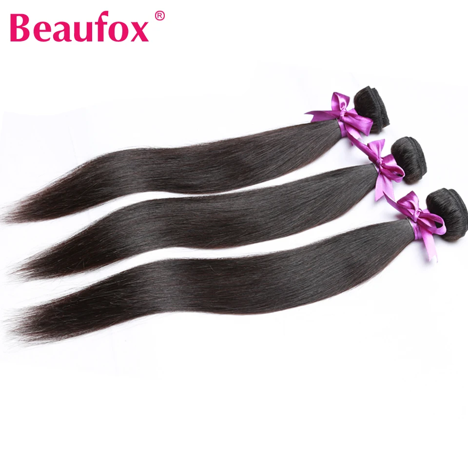 Beaufox 360 синтетический фронтальный с пучками индийские прямые волосы Remy