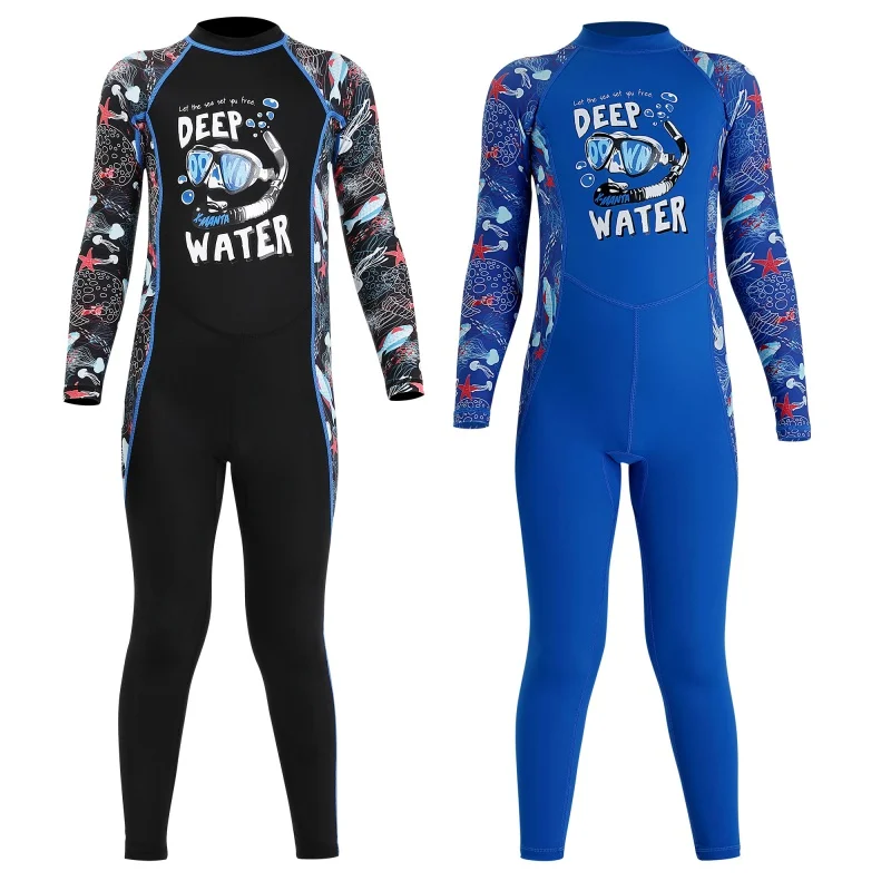 Kids Diving Suit Neoprenes Wetsuit Children For Keep One-piece Warm Long Sleeves UV Protection Swimwear | Спорт и развлечения