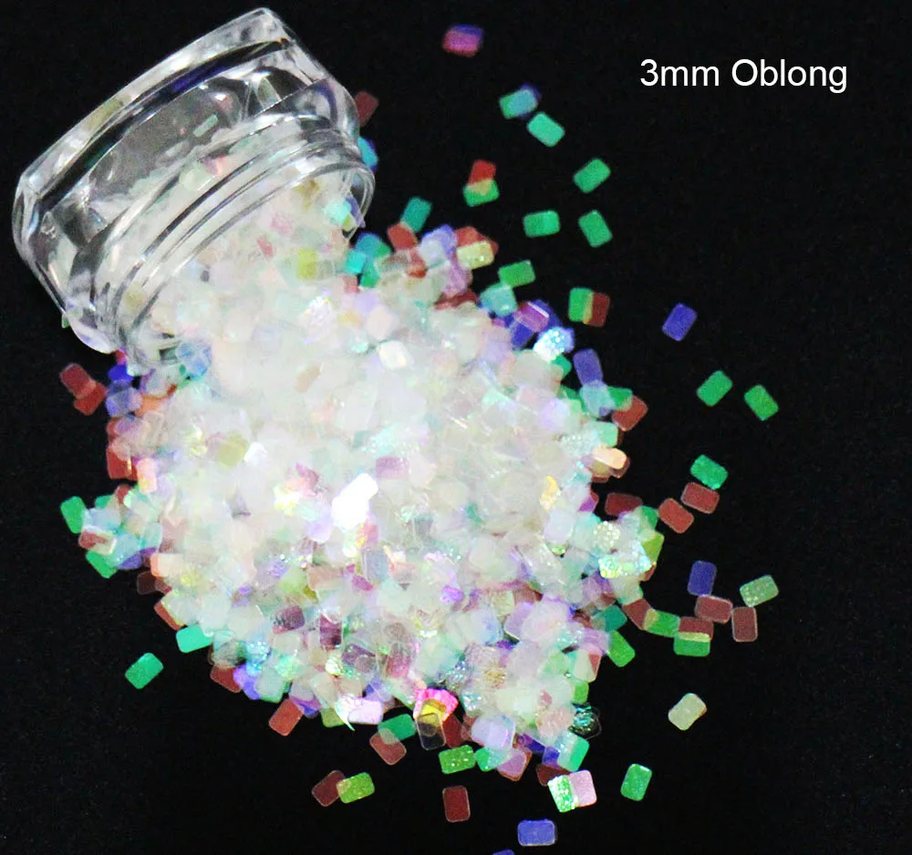 24 разные формы блестками выбор переливчатая Радуга блестящие ломтики 3D дизайн