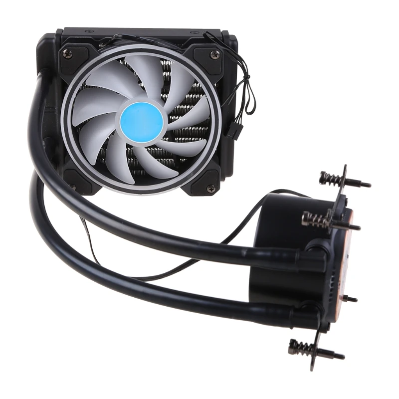 

C1FB CPU Cooler Silent PWM Fan Colorful RGB Radiator with FEP Polymer Water Cooling Pipe 120mm Low Profile for intel/amd/LGA