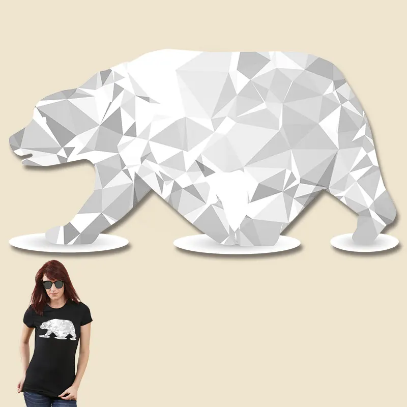 Недорогие Стикеры для глажки с изображением блока медведя наклейки одежды на