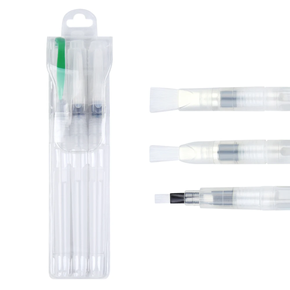 Набор кистей для акварели набор из 3 плоских наконечников ручки акварельных