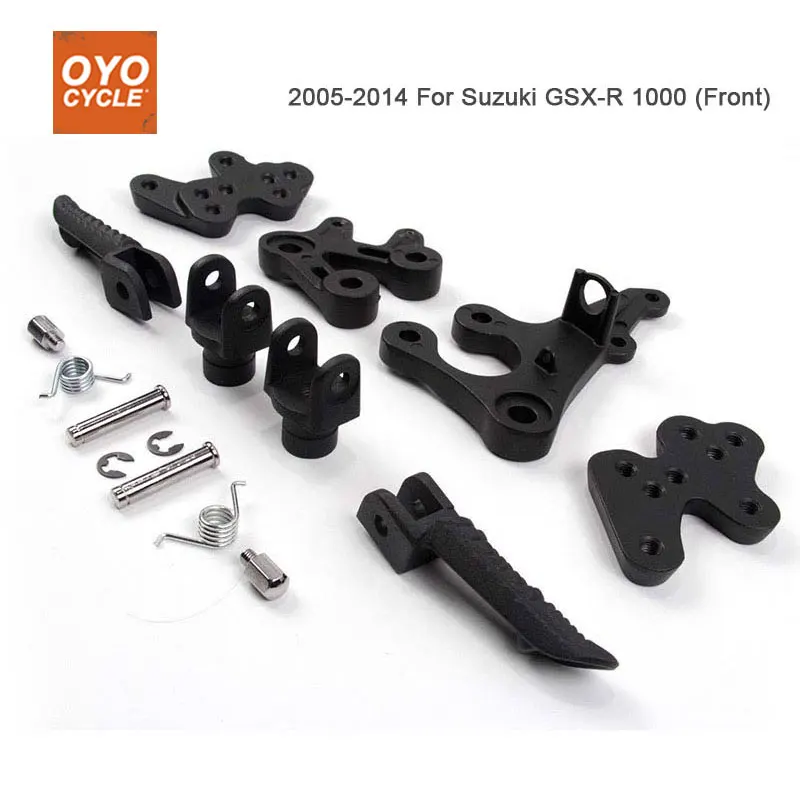 

Передние Подножки для водителя, подножки для Suzuki GSXR1000 2005 2006 2007 2008 2009 2010 2011, подножки для кронштейна GSXR 2012, подножки