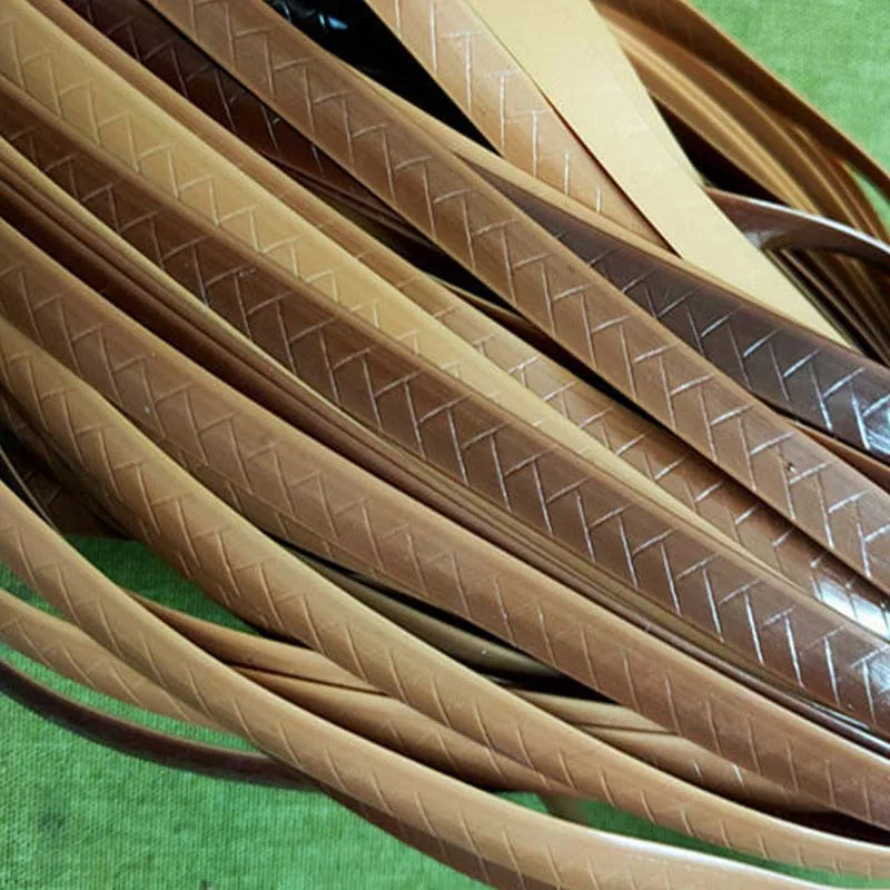

500g 8mm PE Rattan Material Gradient Flat Synthetic Handmade Rattans Cane for Knit Repair Furniture Chair Hanging Basket Decor
