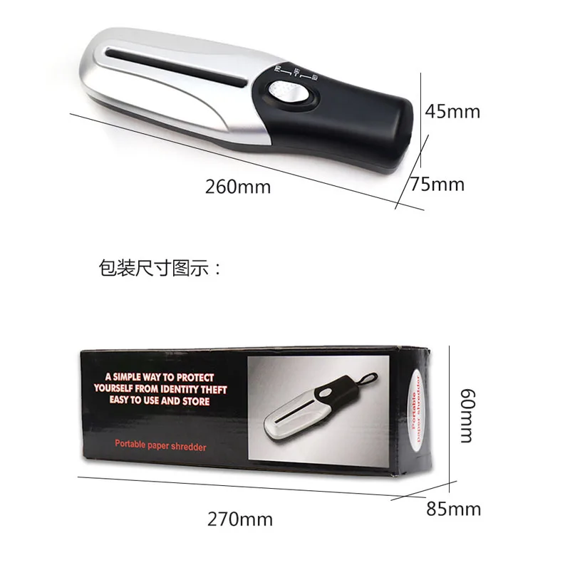 Черный Прямая с фабрики офисный USB аккумулятор двойного назначения электрический бумажный шредер дробилка инструмент мини ручной станок для резки бумаги - Цвет: Черный