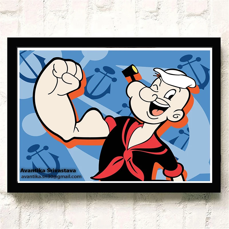 Настенная живопись художественное оформление домашний декор Попей матросский