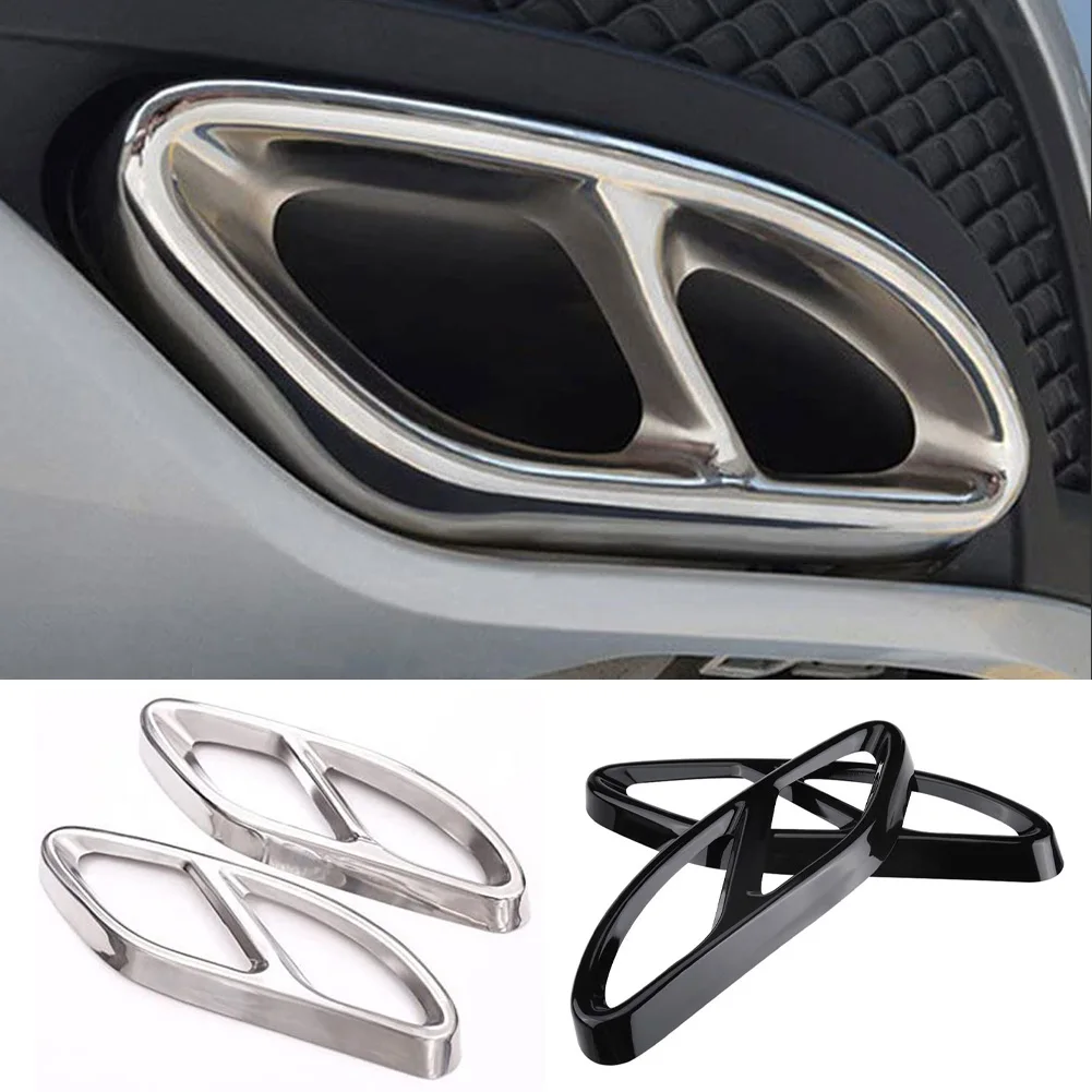 

2Pcs Car Exhaust Tip Pipe Muffler Stainless Steel for Mercedes-Benz 2019-2021 CLA C118 W118