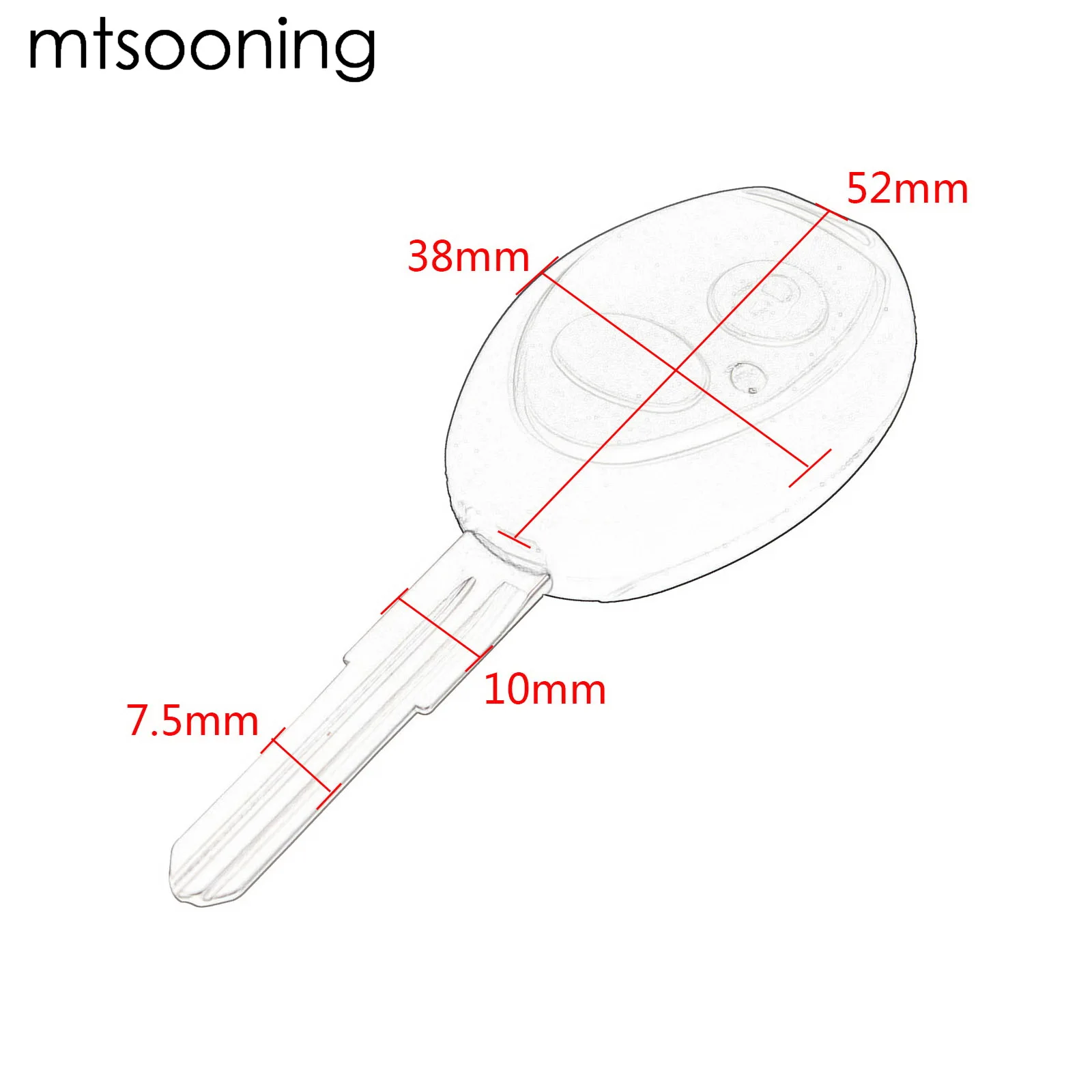 2 кнопки Uncut Blade чехол для дистанционного ключа автомобиля Замена Fob Land Rover Key Shell
