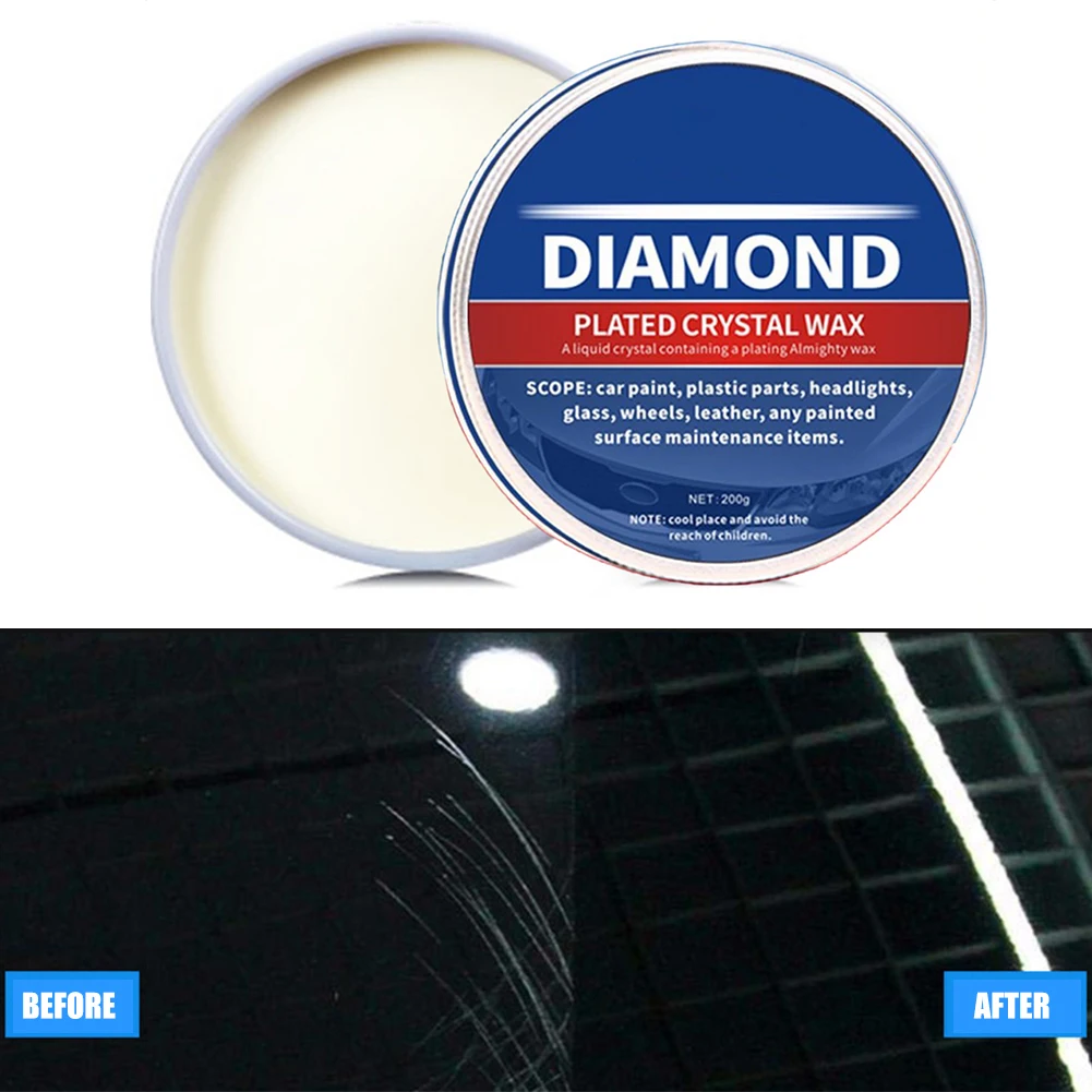 

200g Car Wax Crystal Hard Wax Paint Care Scratch Repair Maintenance Wax Premium Carnauba Paint Diamond Coating Car Styling Tool