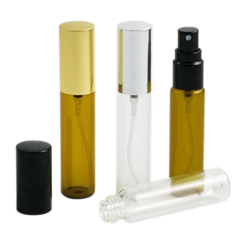 

10ml Clear Disinfectant Glass Sprayer Bottle 1/3 oz 10cc Amber Perfume Atomizer 10cc Fragrance parfum Vials