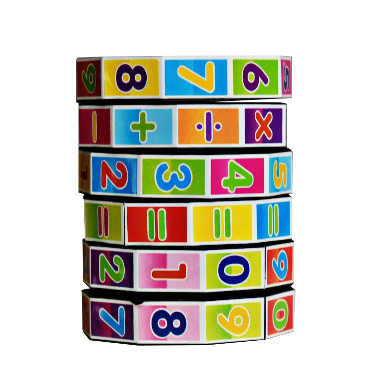 Дети Mathermatics цифры Волшебный куб игрушка ручной Спиннер-головоломка игра подарки