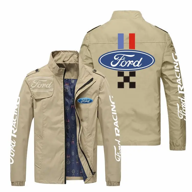 

2021 car logo printed jacket men's windbreaker loose large size zipper casual jacket autumn loose casual men's jacket thin jacke