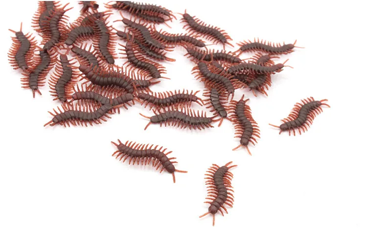 10 pcs/lot Halloween Novelty Funny Spoof toys Simulation Centipede Fly Cockroach Scorpion 4 kinds of insects kids creative gift