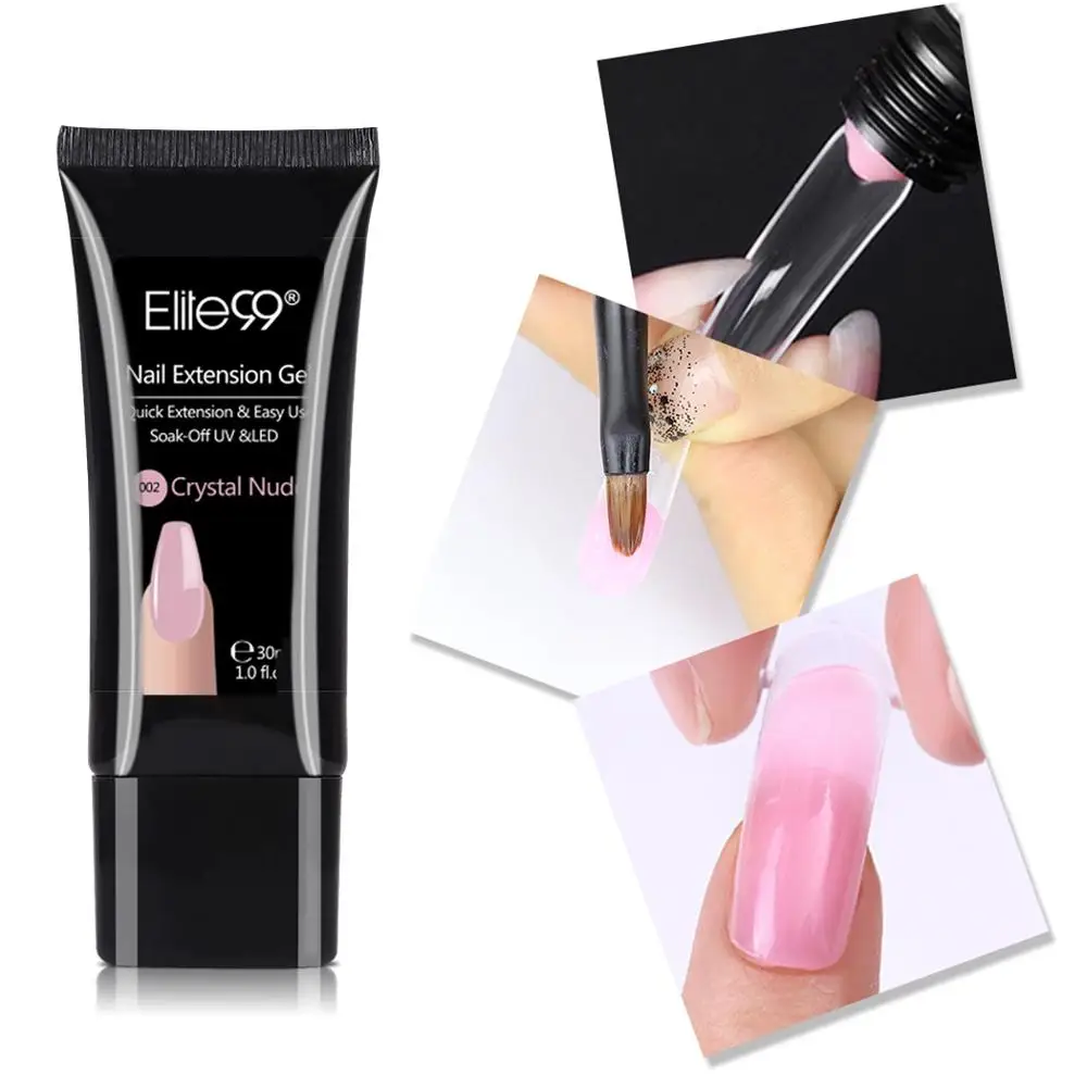 Elite99 30 мл Гель лак для наращивания ногтей Кристальный УФ гель Гелевый желе