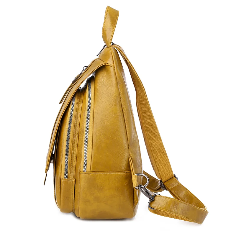 Женский рюкзак из мягкой кожи 3 в 1 повседневные одноцветные школьные сумки для