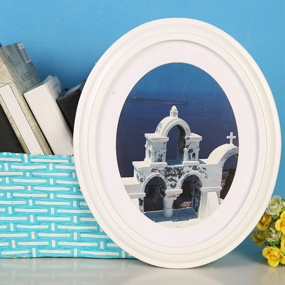 Классическая деревянная овальная фоторамка настенная подвесная декоративная с