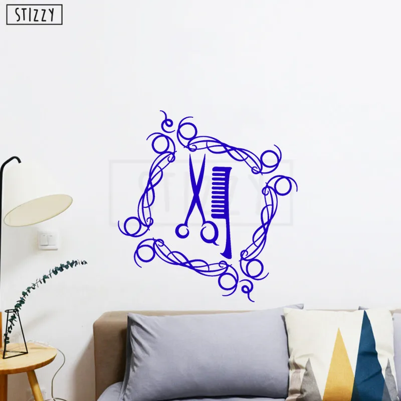 Настенная Наклейка stizzy для парикмахерских настенные наклейки стрижки волос