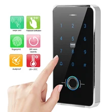 Touch Screen Door Keypad Biometric Fingerprint Access Control System Fingerprint Password Card Reader WG26 Access Controller