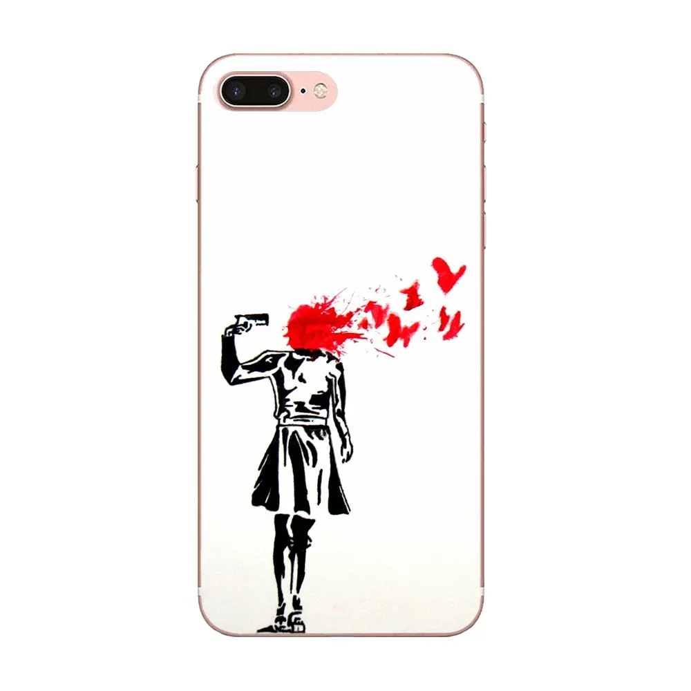 Banksy граффити суицид бабочка золото Лондон для Huawei Honor 5A 5X 6A 6C 6X 7X 9 V8 V10 Mate 7 8 10 P9 P20 Pro