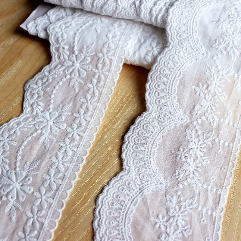 3yard/lot хорошее качество хлопковое вышитое кружево ткань Ширина 7 3/8 см X878 | Дом и сад