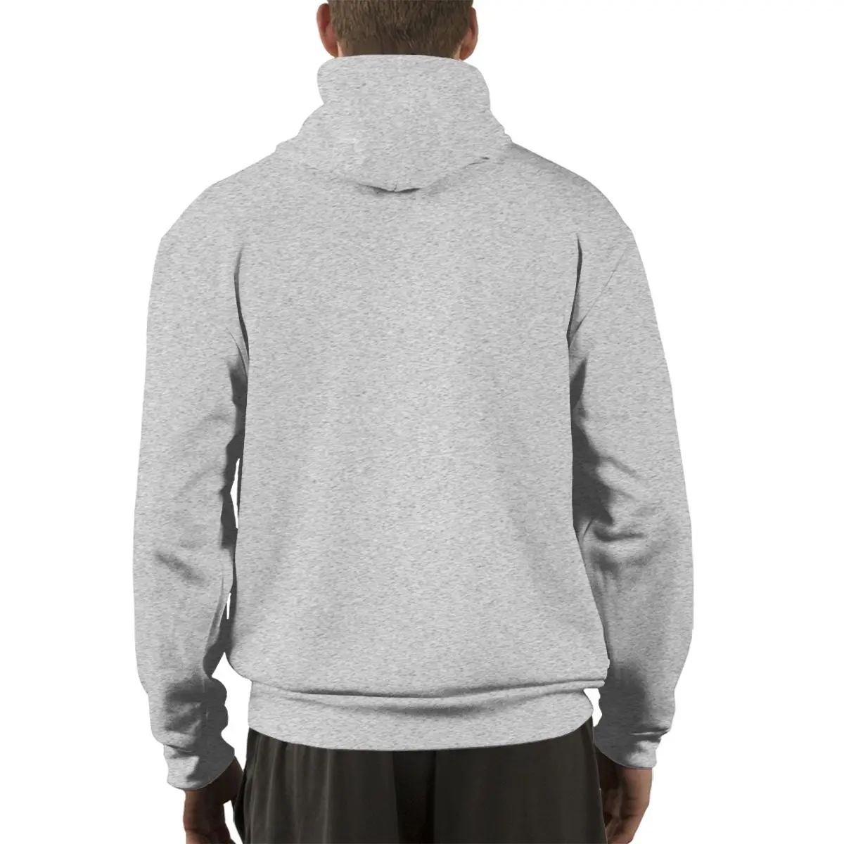 Черный свитшот с капюшоном Мужской пуловер на заказ Классическая Толстовка