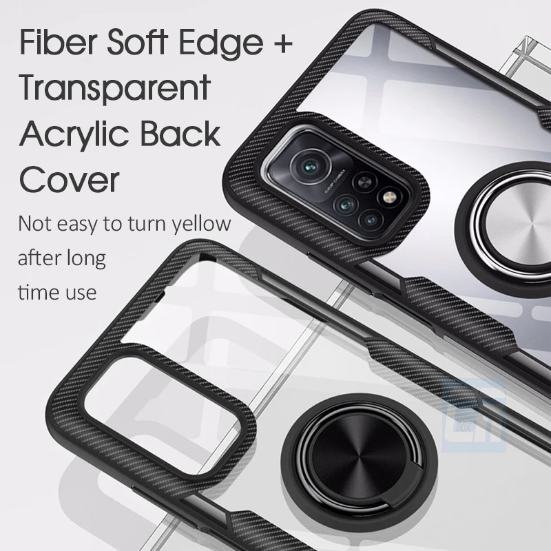 magnet phone case for xiaomi 11 12 10 t shockproof cover redmi 9a 8a note 10 10s 9 s 8 8t 7 k30 pro max case with holder ring free global shipping