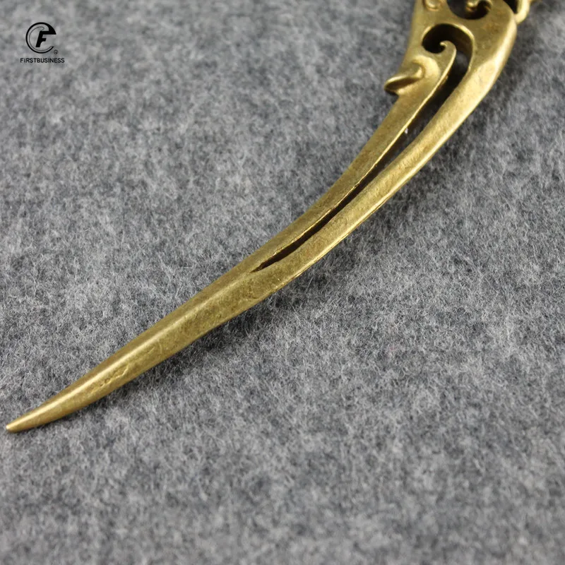 Медь птица Феникс Чай Ножи стол украшения Винтаж латунь миниатюры декоративные