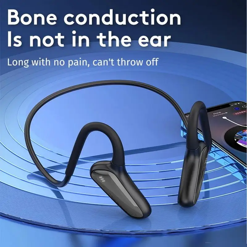 

M-D8 Wireless Bluetooth 5.2 Earphones Bone Conduction Headphones Ear Opening Stereo Headet Neckband Waterproof Sport Earplug
