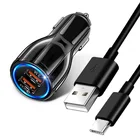 Автомобильное зарядное устройство USB Type-C для Samsung S21, S20, Ultra, A22, F62, F52, M42, M12, быстрое зарядное устройство QC3.0, 3,1 А, автомобильное зарядное устройство