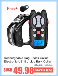 Ipets Pet619-1 водонепроницаемый и Перезаряжаемый электрический ошейник для собак всех размеров с шоком 300 м дистанционный тренировочный ошейник